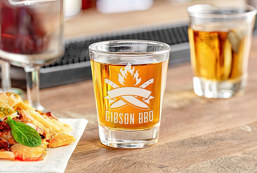 Custom Logo Engraved Shot Glass