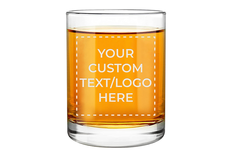 Verre à whisky gravé avec logo personnalisé