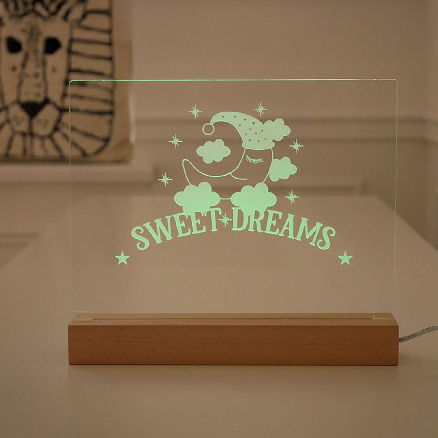 Personalized Large LED Baby Night Light