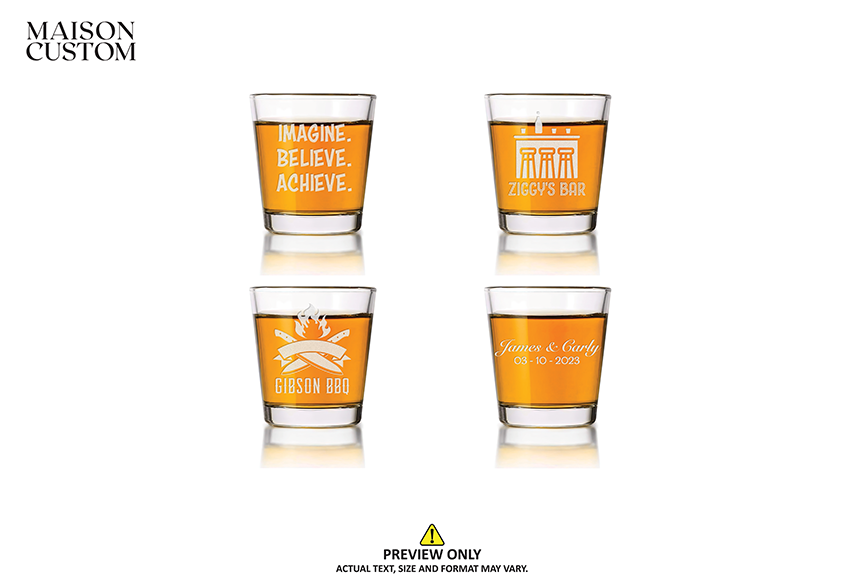 Custom Logo Engraved Shot Glass