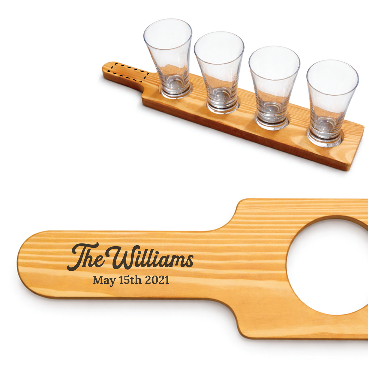 Personalized Beer Flight Tasting Set - "The Flight"