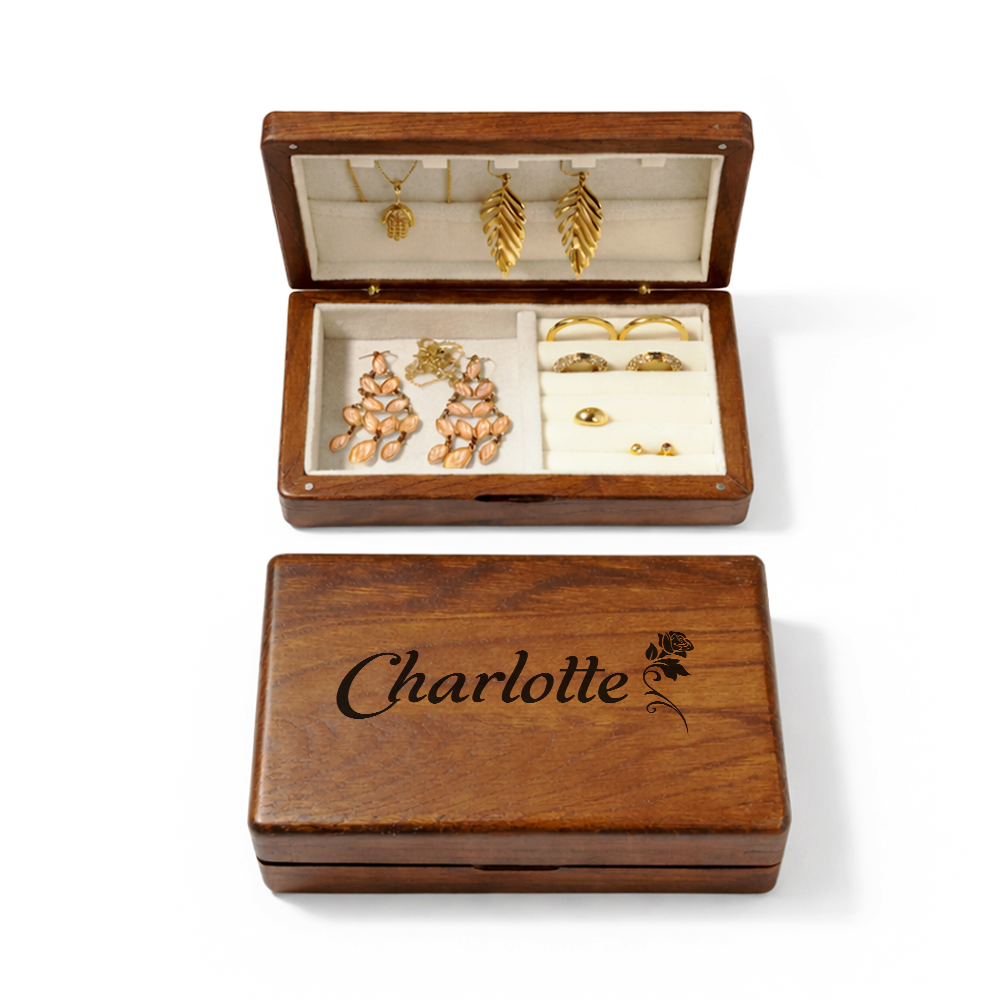 Personalized Wood Jewelry Box - "The Forever Box"