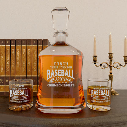 Personalized Decanter - "Baseball Coach"