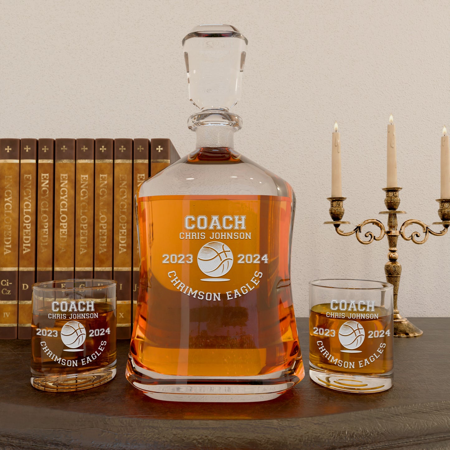 Personalized Decanter - "Basketball Coach"