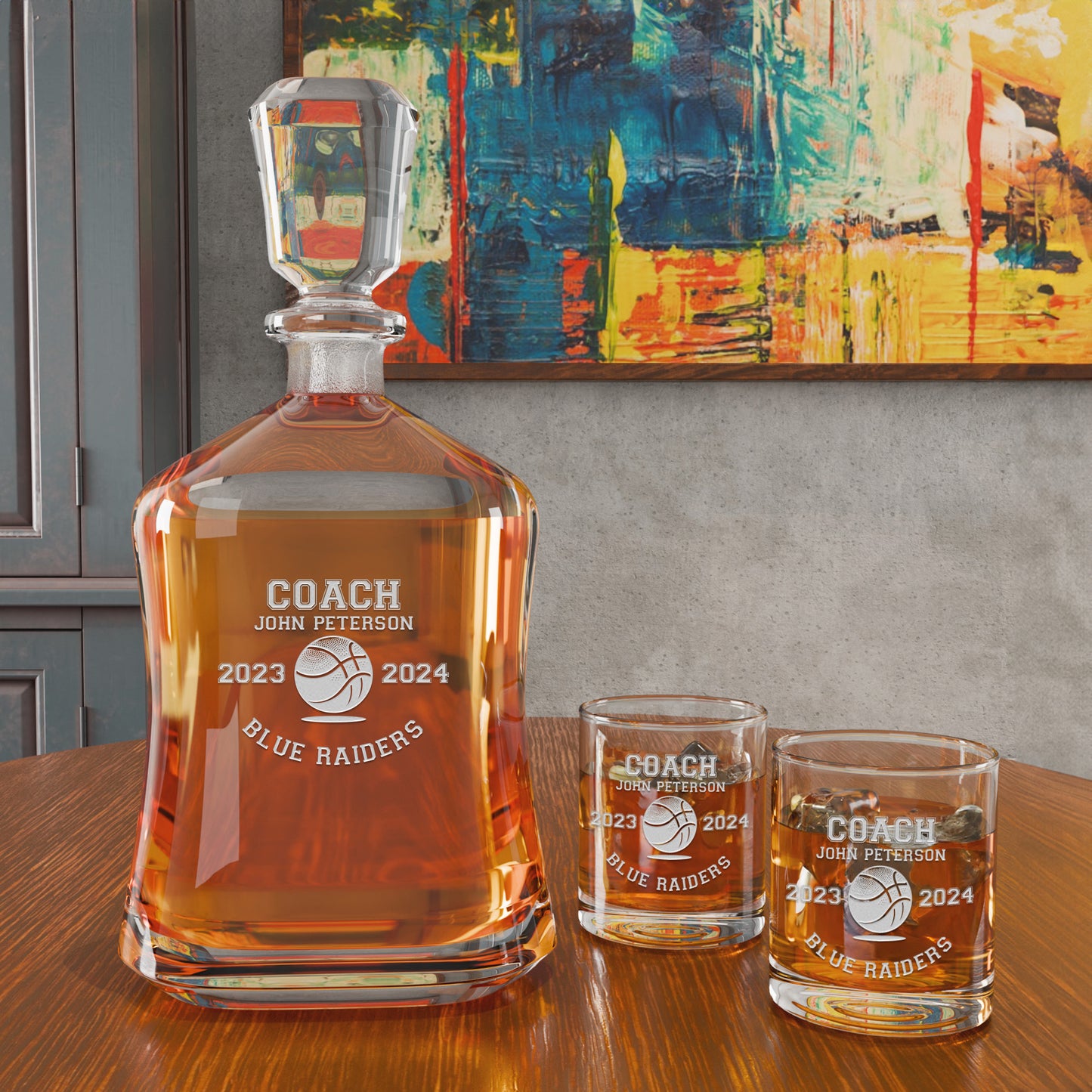 Personalized Decanter - "Basketball Coach"