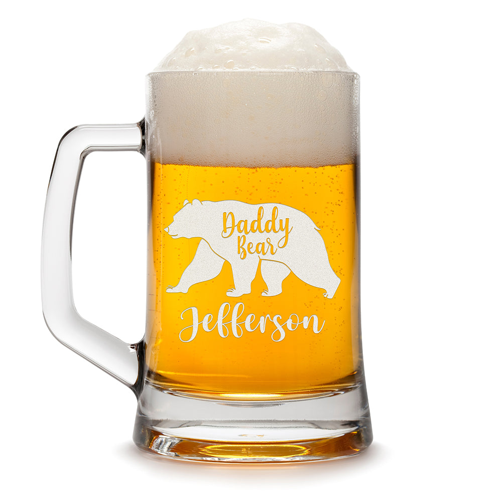 Personalized Beer Mug - "Daddy Bear"