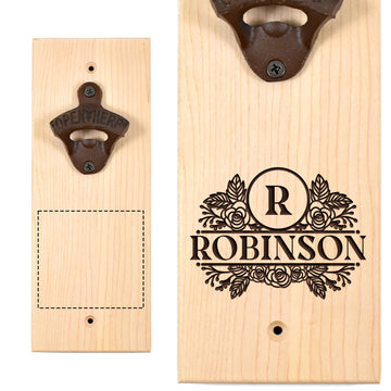 The Popper - Maple - Personalized Wall-Mounted Bottle Opener