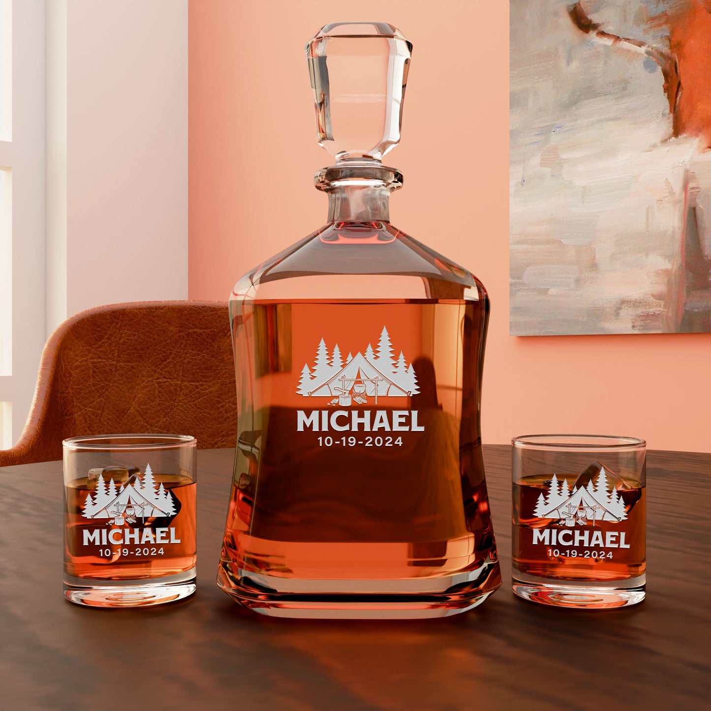 Personalized Decanter - Camping