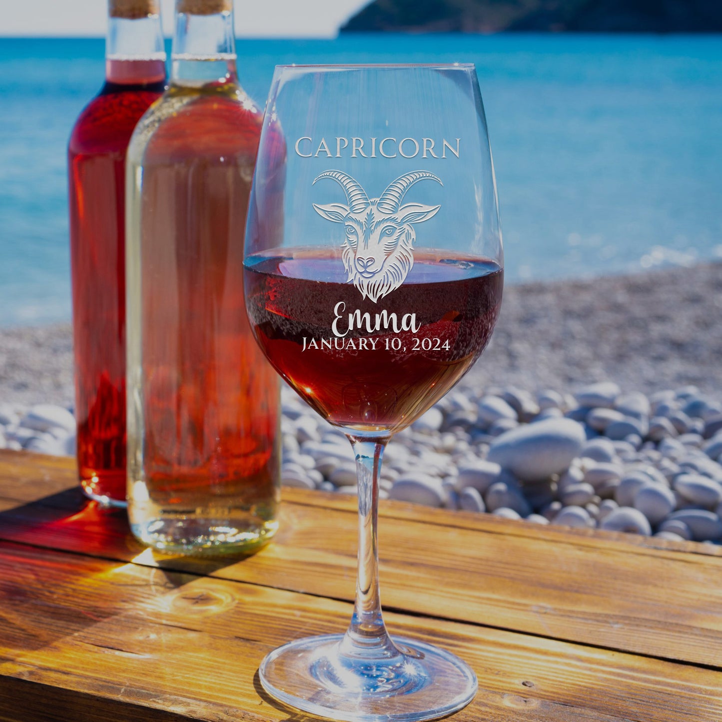 Personalized Wine Glass - Astrology - CAPRICORN