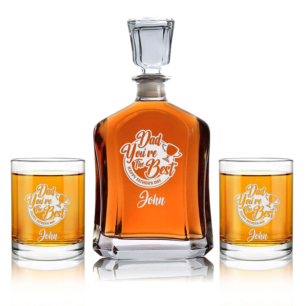 Personalized Decanter - "Dad, You're The Best"