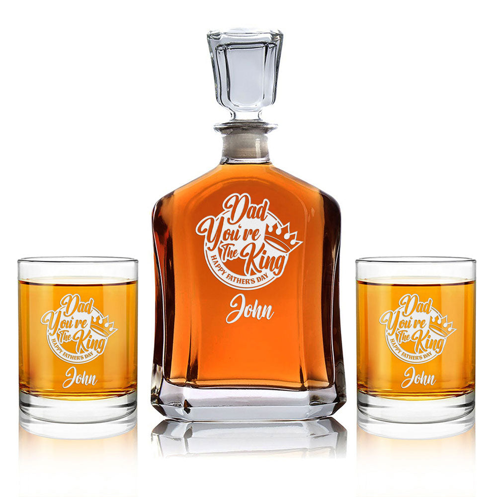 Personalized Decanter - "Dad You're The King"