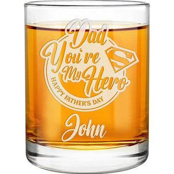 Verre à whisky gravé avec logo personnalisé