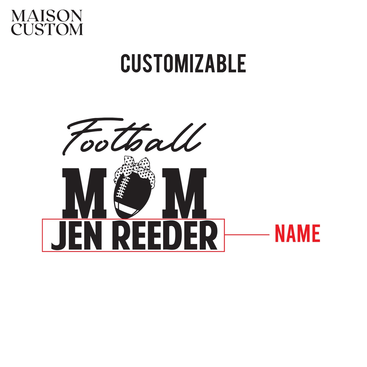 Personalized Wine Glass - Football Mom