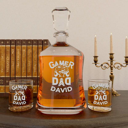 Personalized Decanter - "Gamer Dad"