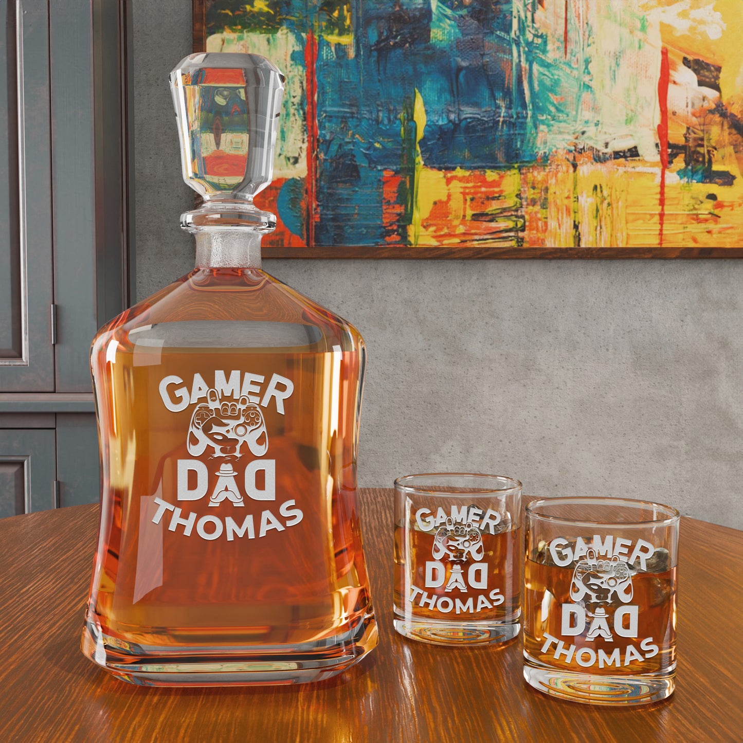 Personalized Decanter - "Gamer Dad"