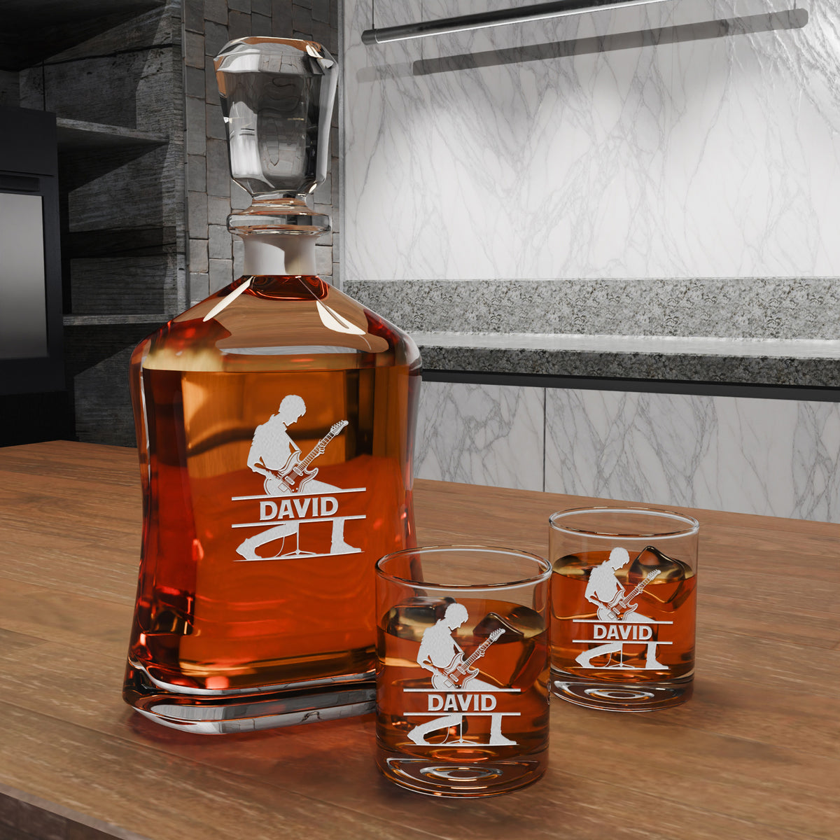 Personalized Decanter - Musician - "Guitarist"