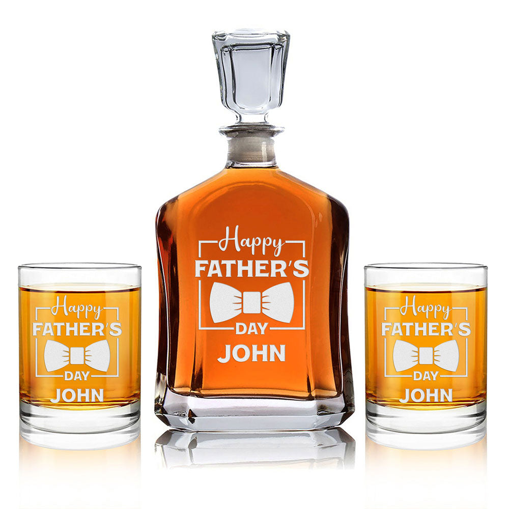 Personalized Decanter - "Happy Father's Day"