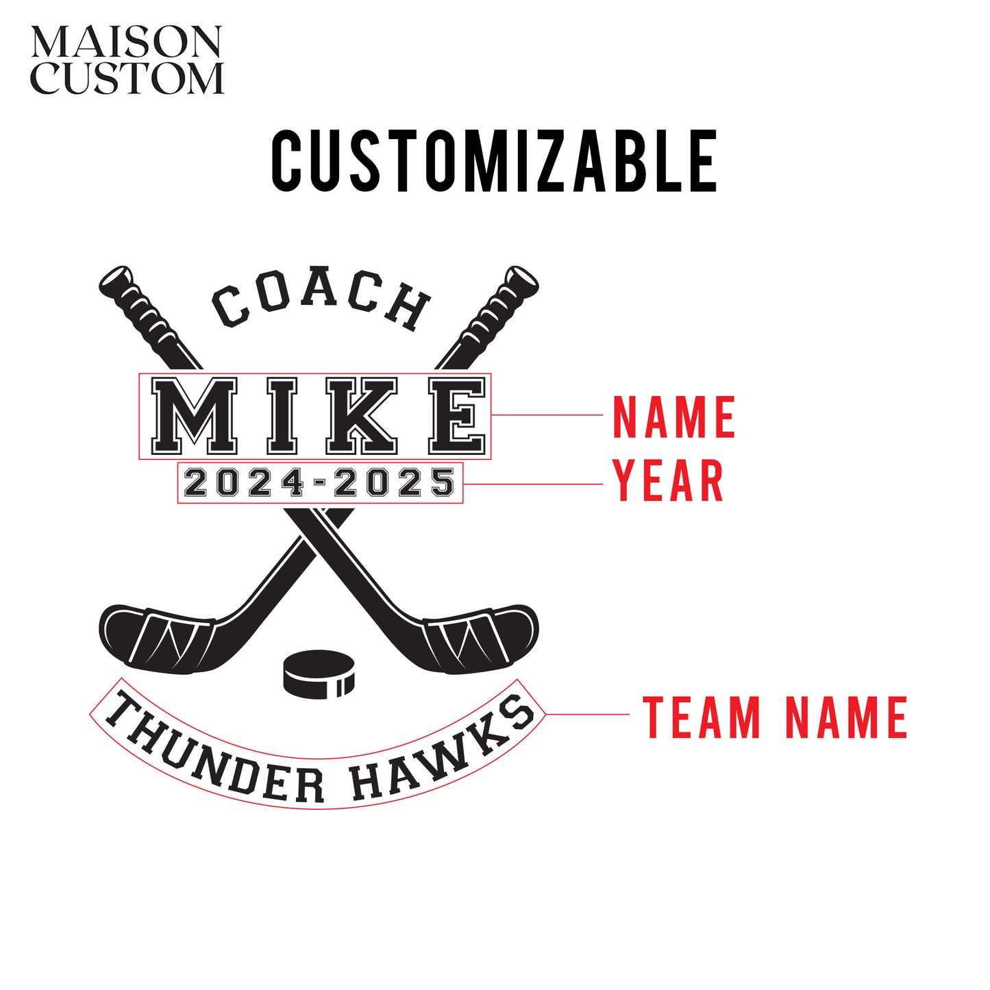 Personalized Decanter - "Hockey Coach"