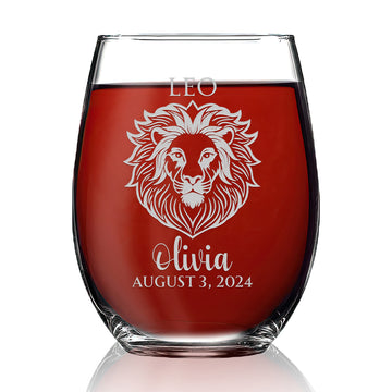 Personalized Stemless Wine Glass - 