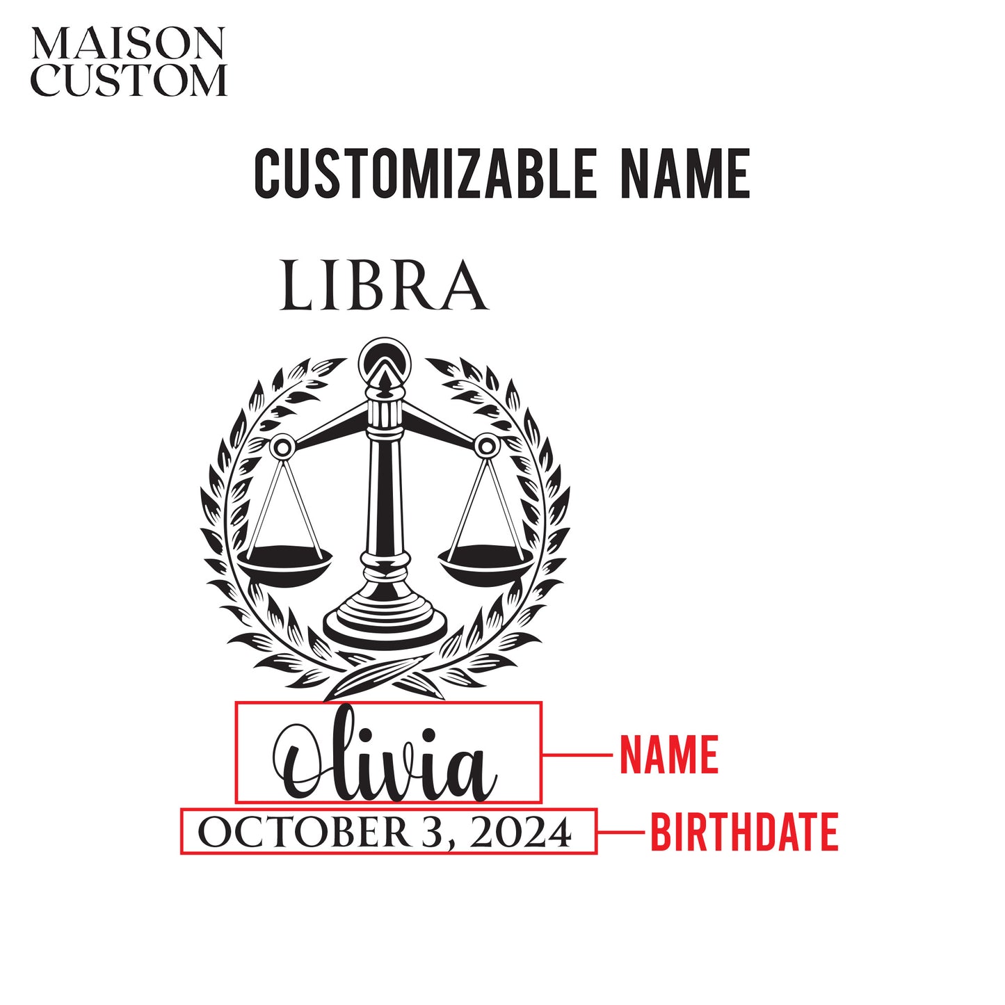 Personalized Stemless Wine Glass - Astrology - LIBRA