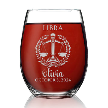 Personalized Stemless Wine Glass - 