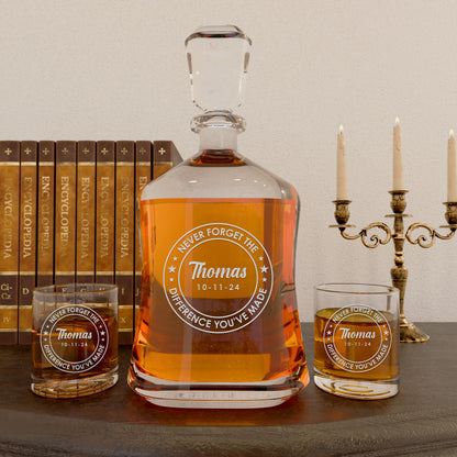 Personalized Decanter - Never Forget The Difference You've Made