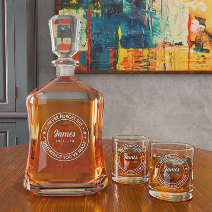 Personalized Decanter - Never Forget The Difference You've Made