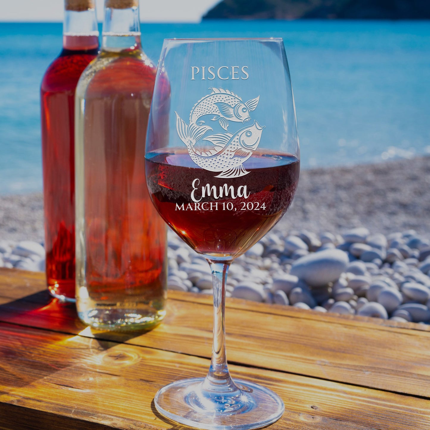 Personalized Wine Glass - Astrology - PISCES