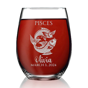 Personalized Stemless Wine Glass - 