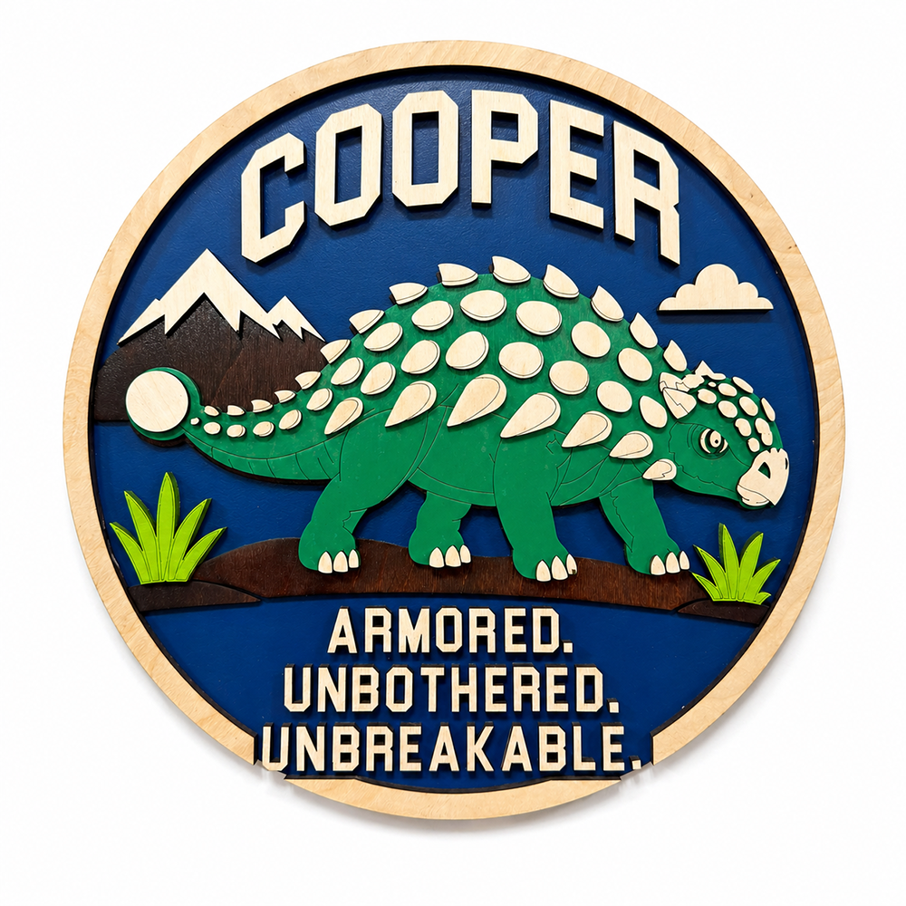 Personalized Dino Sign – "The Armor"