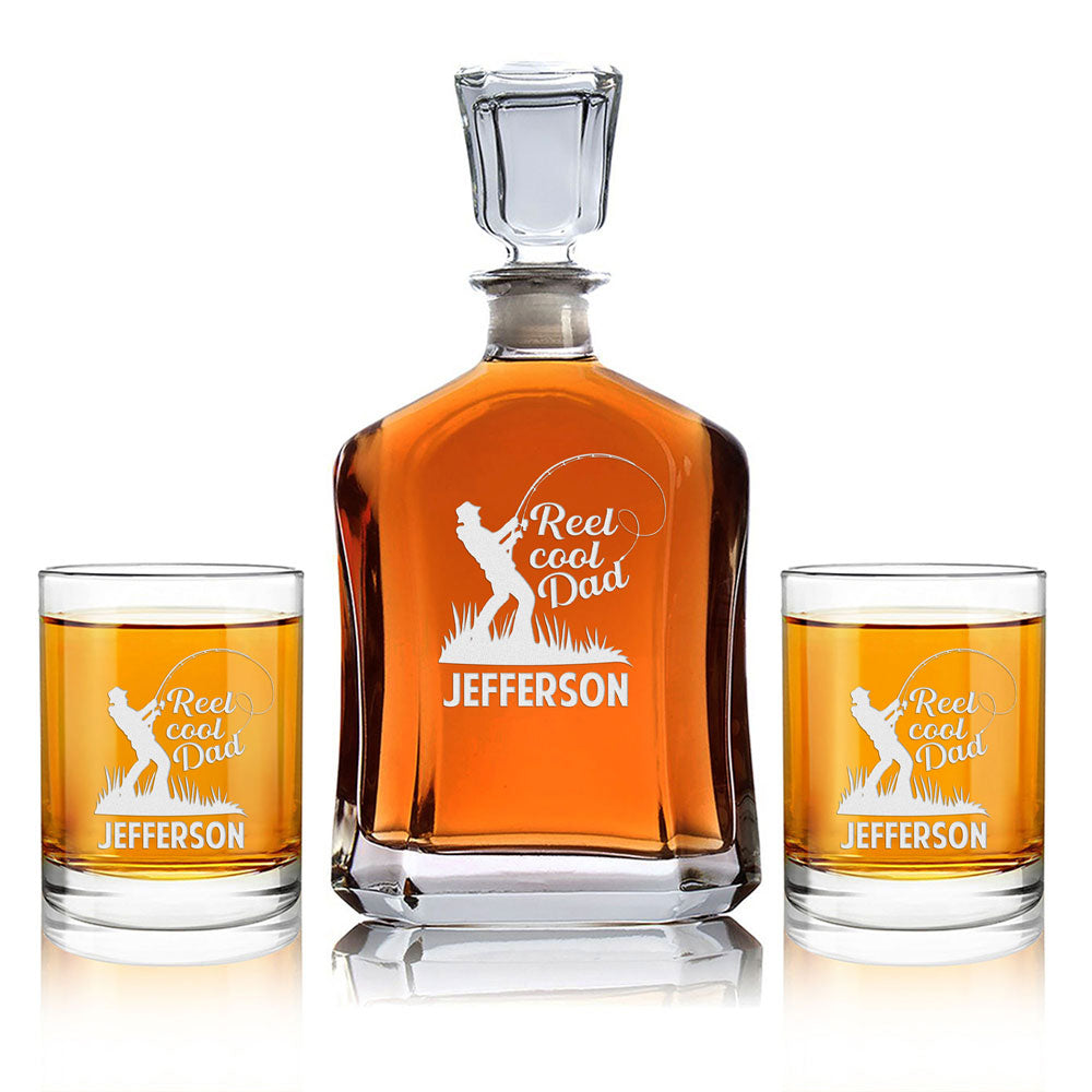 Personalized Decanter - "Reel Cool Dad"