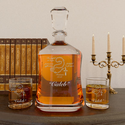 Personalized Decanter - "Romans 12:12"