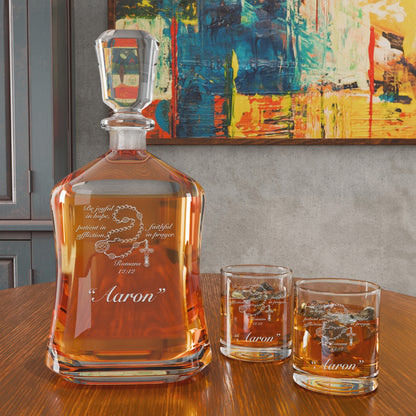 Personalized Decanter - "Romans 12:12"