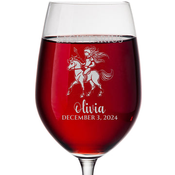 Personalized Wine Glass - Astrology - 