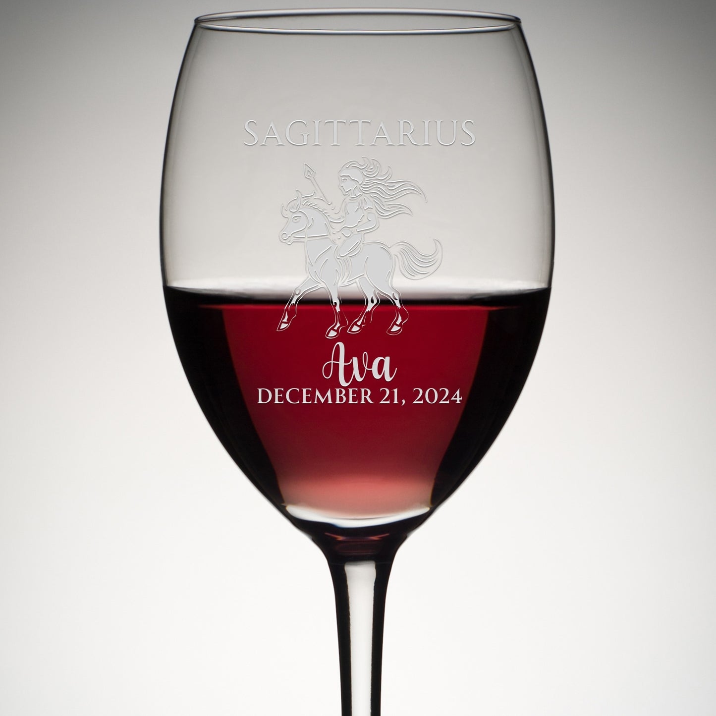 Personalized Wine Glass - Astrology - SAGITTARIUS