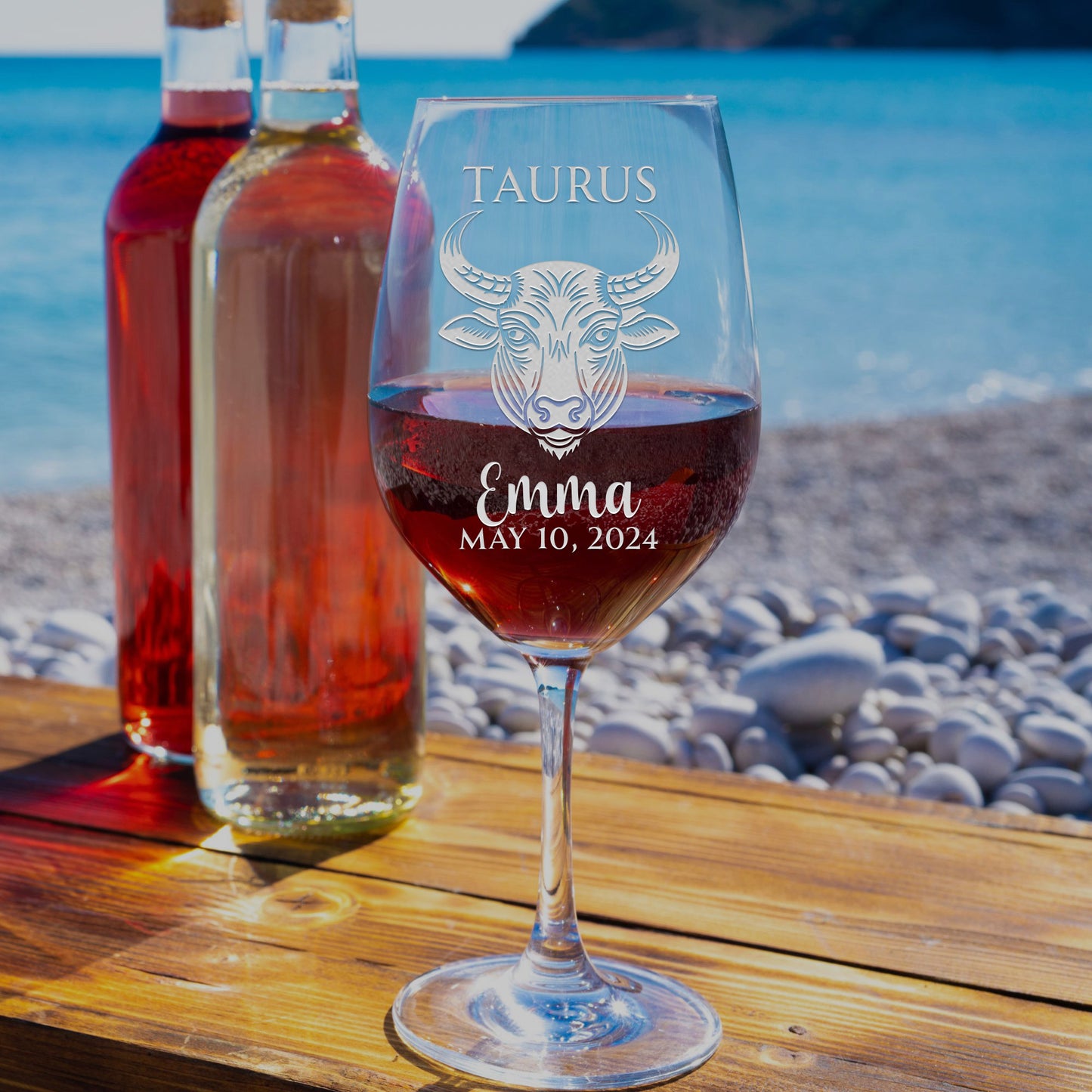 Personalized Wine Glass - Astrology - TAURUS