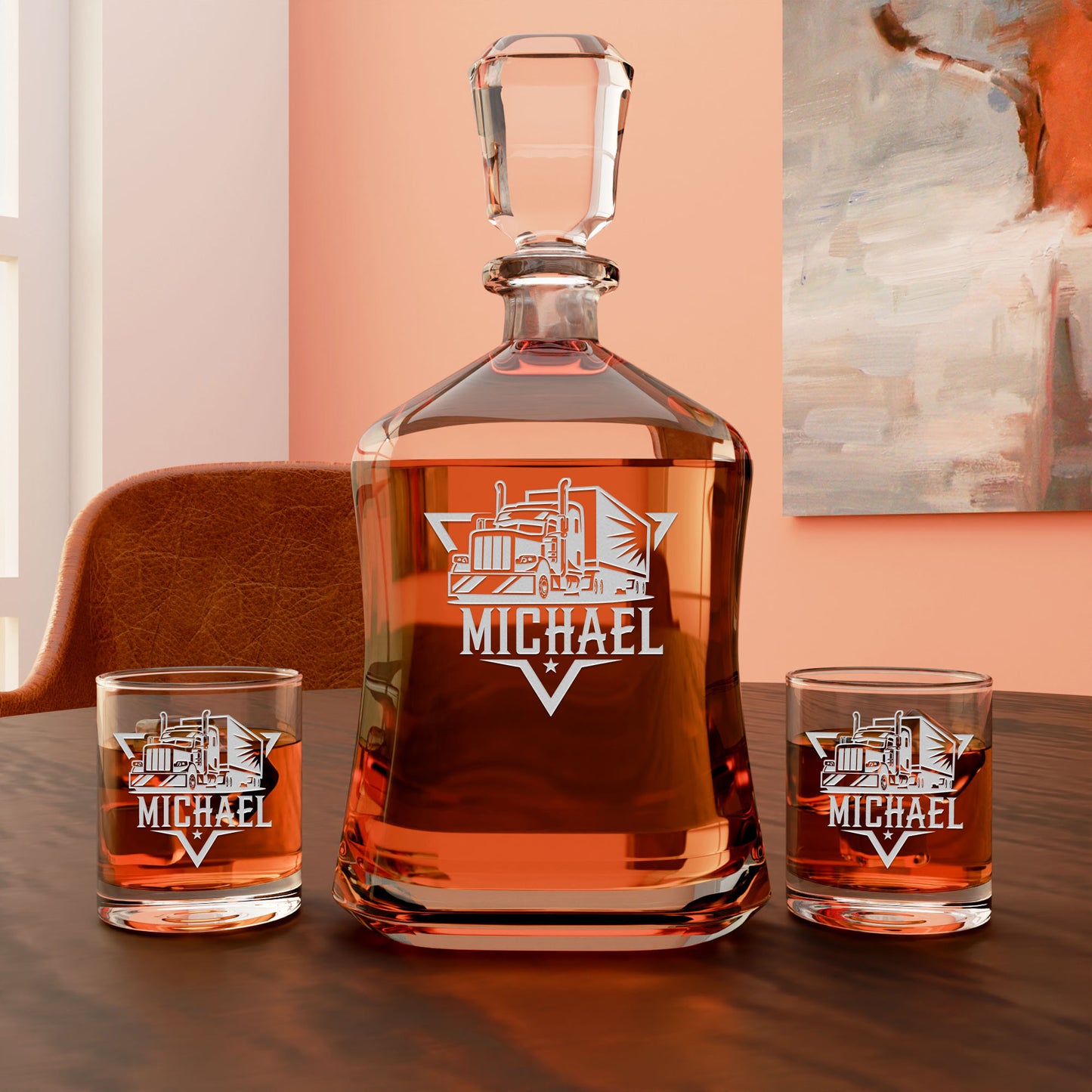 Personalized Decanter - "Trucker"