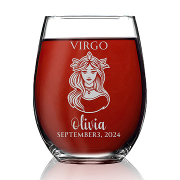 Personalized Stemless Wine Glass - 