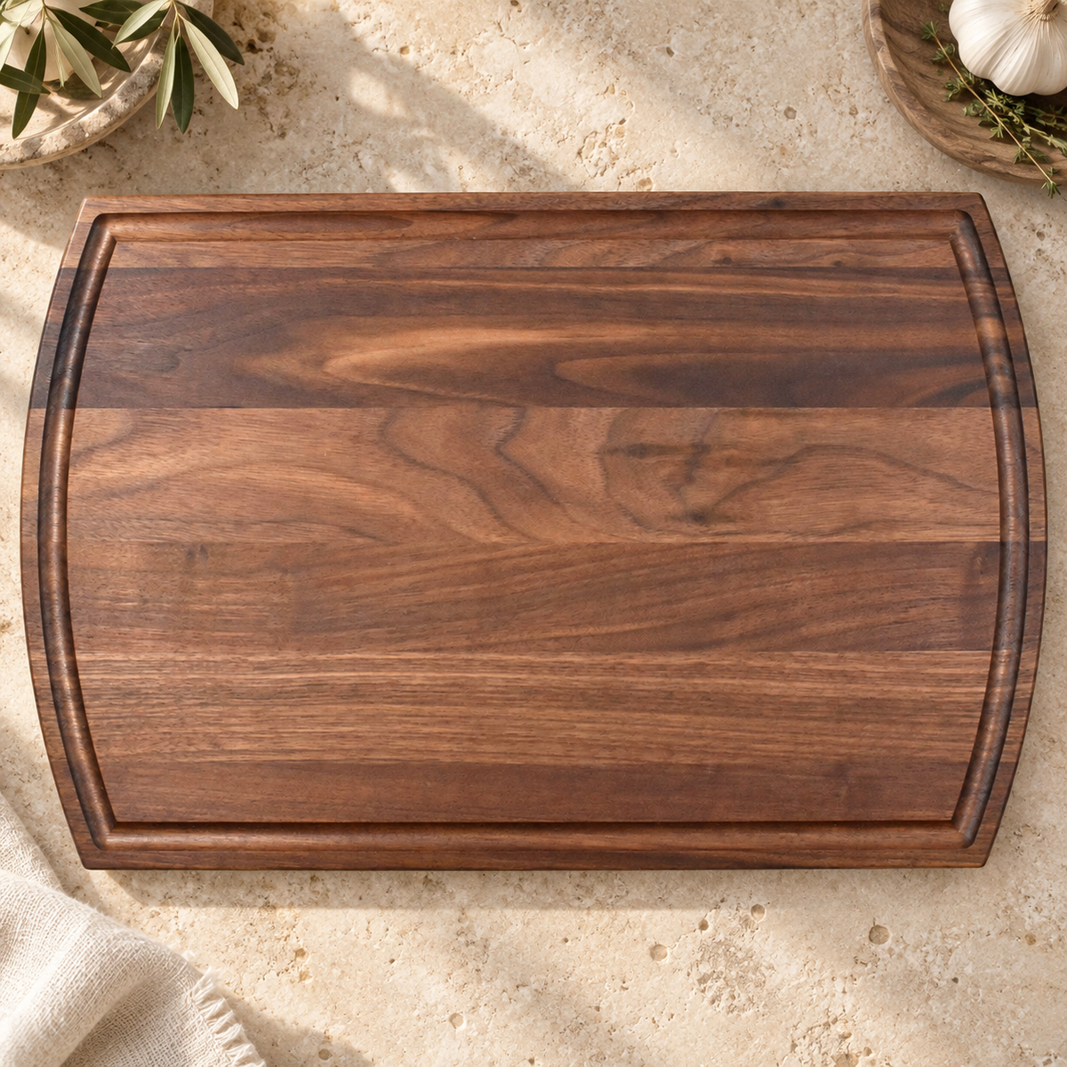 arched walnut large cutting board — gallery view 2