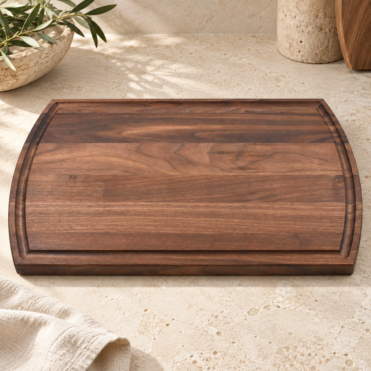 arched walnut large cutting board — gallery view 4