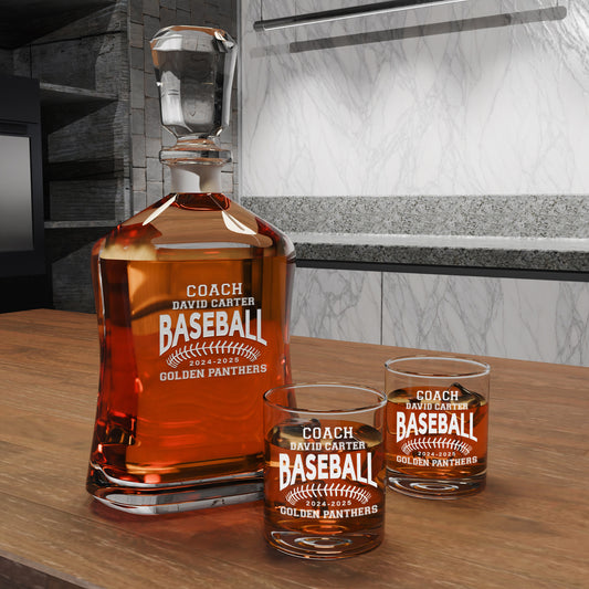 Personalized Decanter - "Baseball Coach"