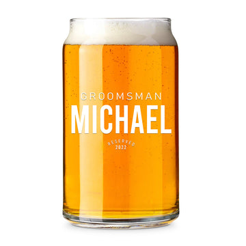 Personalized Beer Can Glass - 