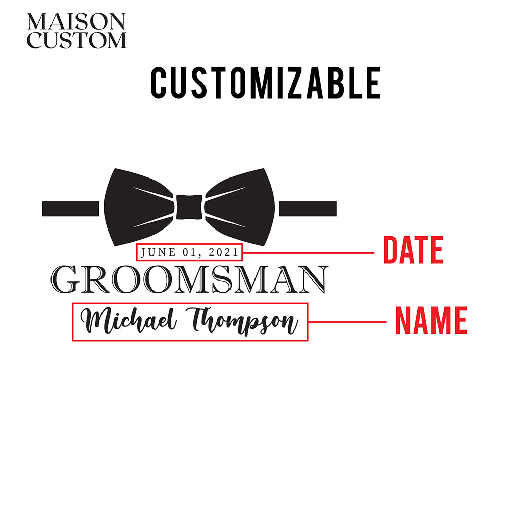 Personalized Beer Mug - "Groomsman Bowtie"