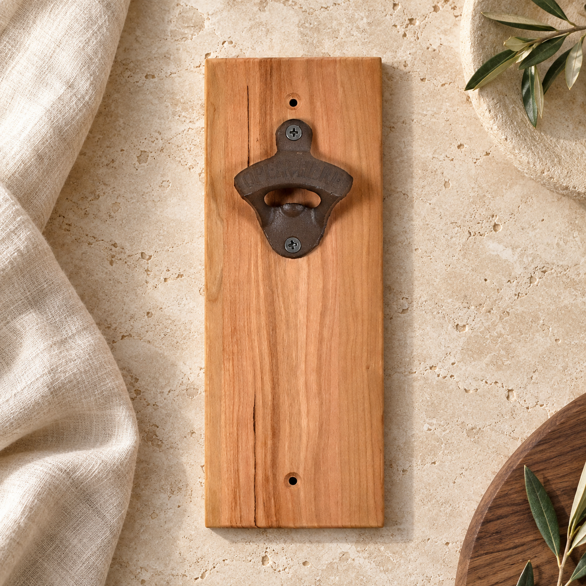 cherry wall mounted bottle opener — gallery view 2