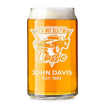 Personalized Beer Can Glass - 