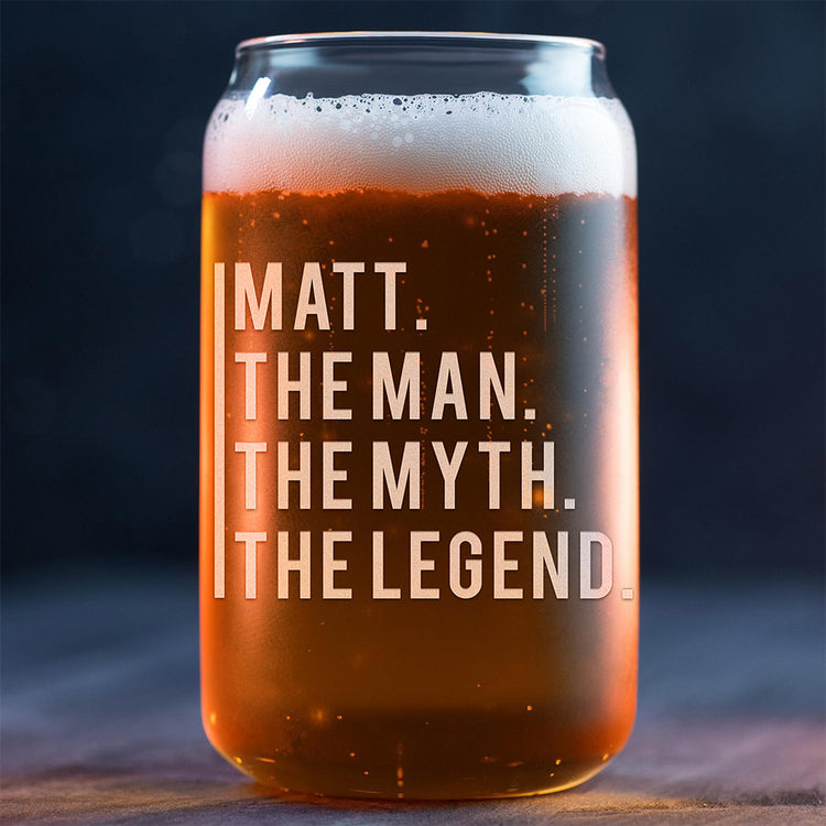 Personalized Beer Can Glass - "The Legend"