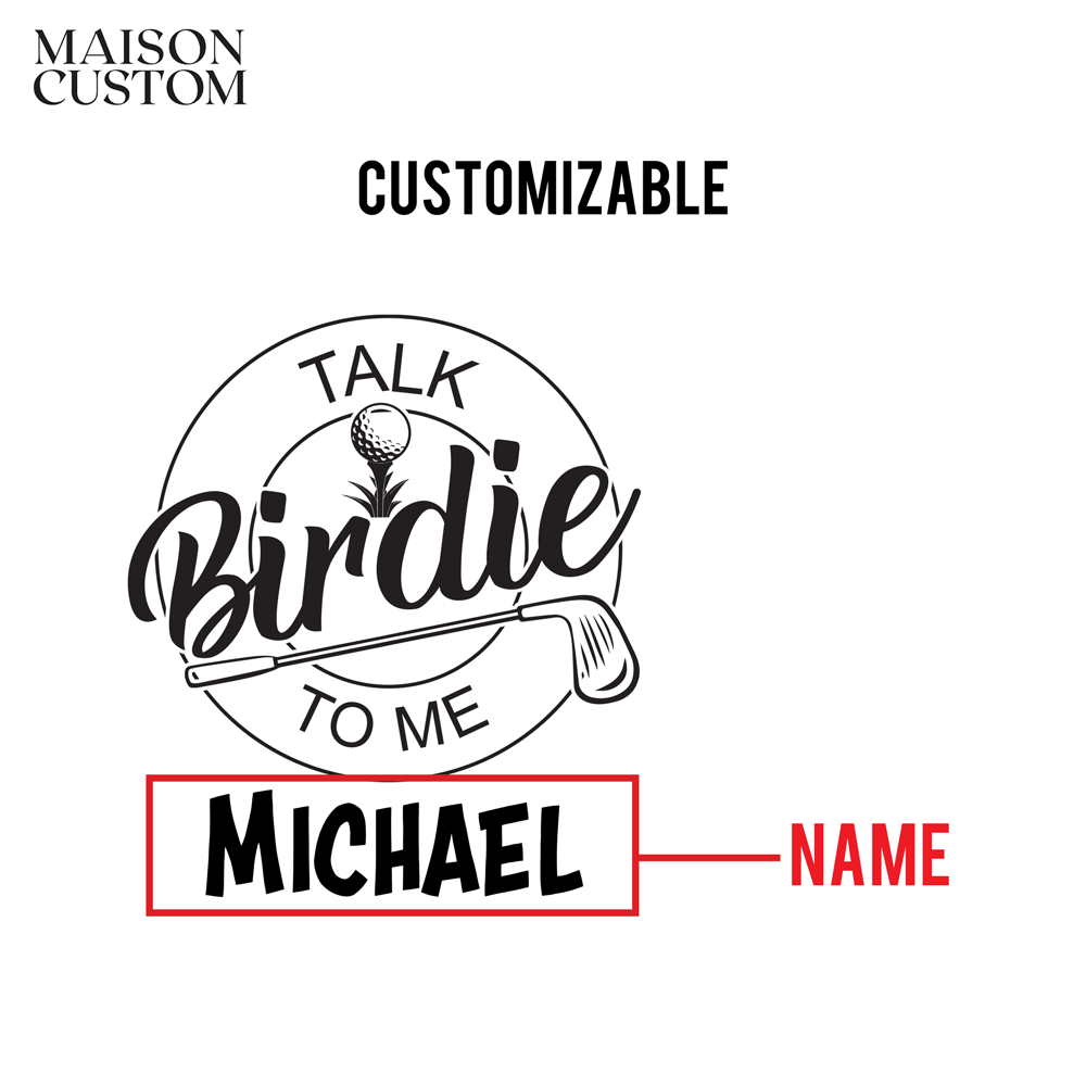 Personalized Whiskey Glass - "Talk Birdie To Me"