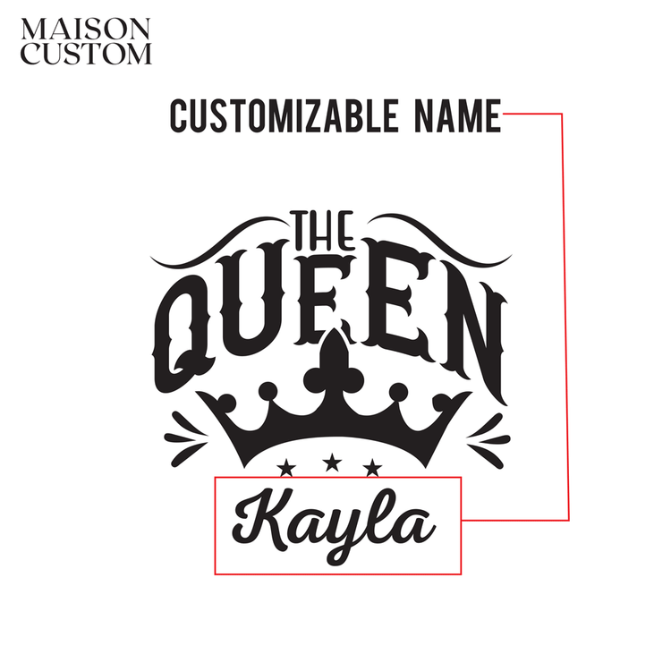 Personalized Wine Glass - "The Queen"