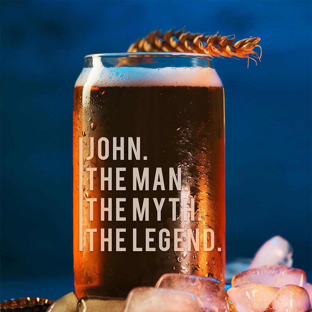 Personalized Beer Can Glass - "The Legend"