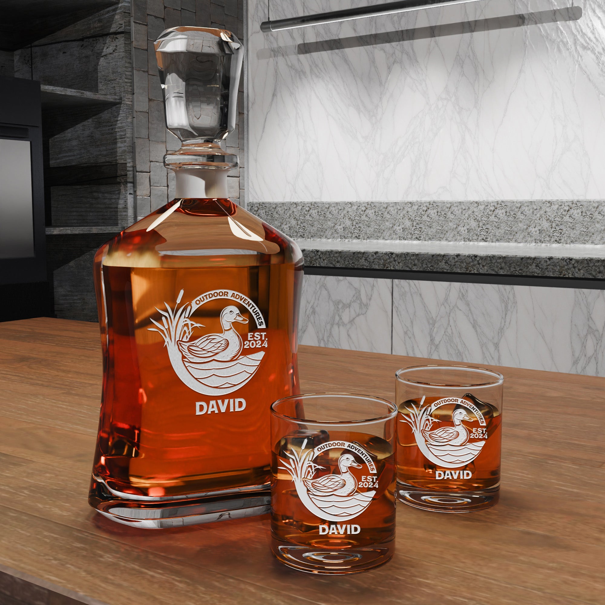 Personalized Decanter - "Duck Hunter"